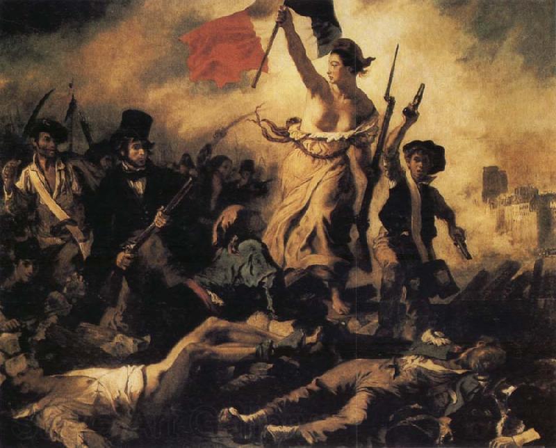 Eugene Delacroix Liberty Leading the People France oil painting art